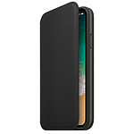 Apple Etui folio cuir (noir) - iPhone X