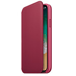 Apple Etui folio cuir (fruits rouge) - iPhone X