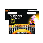 Duracell Piles Alcaline Plus Power AAA LR03 (par 12)
