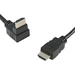 Cable HDMI 1.4  High Speed avec Ethernet (coudé 90°) - 2 m