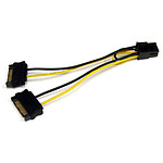 StarTech.com Câble alimentation 2 SATA / PCI-E 6 broches 15 cm
