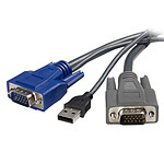 StarTech.com Câble KVM ultrafin 2 en 1 USB VGA -1,8 m