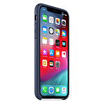 Apple Coque Leather Case iPhone XS (bleu nuit)