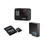 GoPro Hero7 Black + Carte microSD Kingston 32 GO + Batterie GoPro Rechargeable