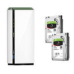 QNAP NAS TS-228A - 1 Go + Pack de 2 Seagate IronWolf - 2 To