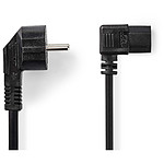 NEDIS Câble d'alimentation coudé pour PC, moniteur et onduleur noir - 2 mètres