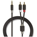 Câble Jack NEDIS Câble Audio Stéréo Jack 3.5 mm vers 2 x RCA mâle - 3 mètres - Autre vue