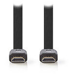 NEDIS Câble HDMI plat haute vitesse avec Ethernet Noir (1.5 mètre)