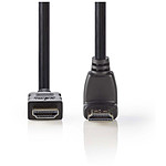 NEDIS Câble HDMI coudé à 90° haute vitesse avec Ethernet Noir (1.5 mètre)