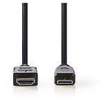 NEDIS Câble Mini HDMI mâle / HDMI mâle haute vitesse avec Ethernet Noir (3 mètres)