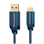 Câble USB Clicktronic Câble USB-C To USB-A 3.0 (Mâle/Mâle) - 0.5 m - Autre vue