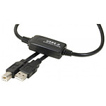 Câble USB 2.0 Type AB (Mâle/Mâle) amplifié - 10 m