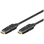 Cable HDMI 2.0 High Speed avec Ethernet (Rotatif à 180°) - 5 m