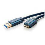 Clicktronic Câble Micro USB 3.0 Type AB (Mâle/Mâle) - 0.5 m