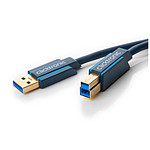 Clicktronic Câble USB 3.0 Type AB (Mâle/Mâle) - 1.8 m