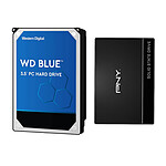 Western Digital WD Blue - 3 To - 64 Mo + PNY CS900 - 480 Go