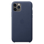 Coque et housse Apple Coque en cuir (Bleu nuit) - iPhone 11 Pro - Autre vue