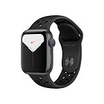 Apple Watch Nike Series 5 Aluminium (Gris- Bracelet Sport Noir) - GPS - 40 mm