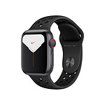 Apple Watch Nike Series 5 Aluminium (Gris - Bracelet Sport Noir) - Cellular - 40 mm