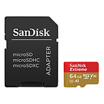 SanDisk Extreme microSDXC UHS-I U3 V30 64 Go + Adaptateur SD