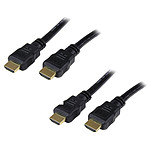 Câbles HDMI 1.4 high speed (lot de 2) - 2 m