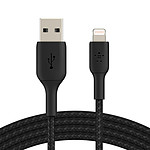Câble USB-A vers Lightning (noir) - 2 m