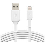 Câble USB-A vers Lightning MFI (blanc) - 1 m