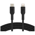 Câble à gaine tressée USB-C vers Lightning MFI (noir) - 1 m