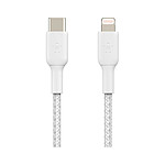 Adaptateurs et câbles Câble à gaine tressée USB-C vers Lightning MFI (blanc) - 1 m - Autre vue