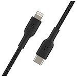 Adaptateurs et câbles Câble à gaine tressée USB-C vers Lightning MFI (noir) - 2 m - Autre vue