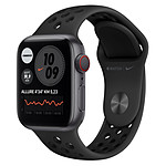 Apple Watch Nike Series 6 Aluminium (Gris sidéral - Bracelet Sport Noir) - Cellular - 40 mm