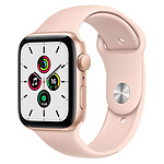 Apple Watch SE Aluminium (Or - Bracelet Sport Rose) - GPS - 44 mm