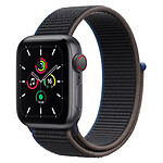 Apple Watch SE Aluminium (Gris sidéral - Bracelet Sport Charbon) - Cellular - 40 mm