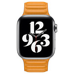 Accessoires montre et bracelet Apple Bracelet à maillons cuir pavot de Californie 44 mm - S/M - Autre vue