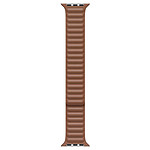 Apple Bracelet à maillons cuir havane 44 mm - S/M
