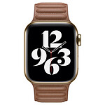 Accessoires montre et bracelet Apple Bracelet à maillons cuir havane 44 mm - S/M - Autre vue