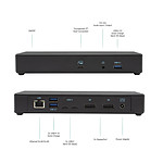 Câble HDMI i-tec Station d'accueil Thunderbolt 3/USB-C Dual DisplayPort 4K Docking Station et Power Delivery 85W - Autre vue