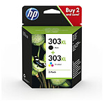 HP 303XL Pack de 2 Noir, 3 Couleurs (3YN10AE)