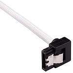 Câble Serial ATA Corsair Câble SATA gainé Premium connecteur coudé (blanc) - 60 cm - Autre vue