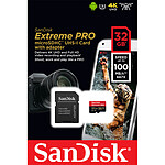 Carte mémoire SanDisk Extreme Pro microSDHC UHS-I U3 V30 A1 32 Go + Adaptateur SD - Autre vue