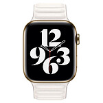 Accessoires montre et bracelet Apple Bracelet à maillons cuir blanc craie 40 mm - M/L - Autre vue