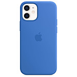 Apple Coque en silicone avec MagSafe pour iPhone 12 mini - Bleu (Bleu Capri)