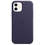 Apple Coque en cuir avec MagSafe pour iPhone 12 / 12 Pro - Violet profond
