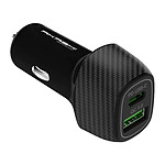 Akashi Turbo Chargeur Allume Cigare USB-C 18W + USB-A Quick Charge 3.0