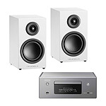 Denon RCD-N11DAB Gris + Triangle Elara LN01 Blanc laqué