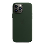 Apple Coque en cuir avec MagSafe pour iPhone 13 Pro - Vert séquoia 