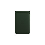 Apple Porte-cartes en cuir avec MagSafe pour gamme iPhone 13  - Vert séquoia