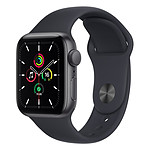 Apple Watch SE Aluminium (Gris sidéral - Bracelet Sport Minuit ) - GPS - 40 mm