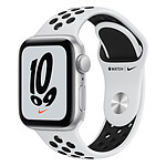 Apple Watch Nike SE Aluminium (Argent - Bracelet Sport  Platine Pur / Noir) - GPS - 40 mm