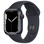 Apple Watch Series 7 Aluminium (Minuit - Bracelet Sport Minuit) - Cellular - 41 mm
